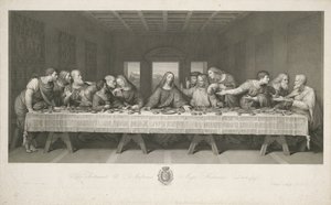 Az utolsó vacsora, rajzolta Teodoro Matteini, metszett Raphael Morghen (metszet)