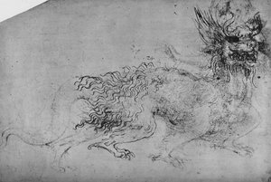 Egy sárkány, c1480, 1945 alkotó: Leonardo da Vinci