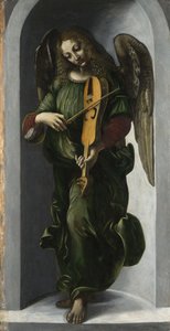 Angyal zöldben Viellel, c. 1490-1499 alkotó: Leonardo da Vinci,