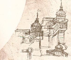 Kastélyépítészet, c1472-c1519 1883 alkotó: Leonardo da Vinci