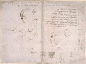 Arundel 263, f.125v, f.122 Vázlatok és diagramok a Codex Arundel-ből alkotó: Leonardo da Vinci