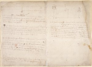 Arundel 263, f.265v, f.268 a „Codex Arundel”-ből (toll és tinta papíron) alkotó: Leonardo da Vinci