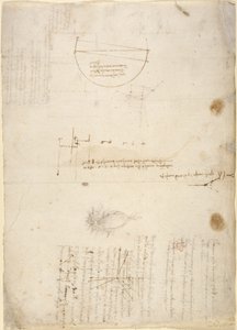 Arundel 263, f.33v Megjegyzések és diagramok a mechanikáról, a Codex Arundel-től (toll és tinta papíron) alkotó: Leonardo da Vinci