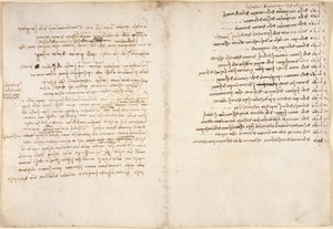 Arundel 263, f.58v, f.45, Megjegyzések a vízről, a Codex Arundel-ből (toll és tinta papíron) alkotó: Leonardo da Vinci