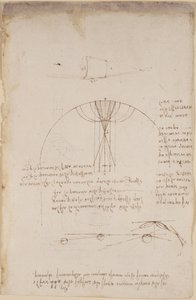 Arundel 263, f.85 Ábrák az optikáról, a reflexiós kausztikával kapcsolatban; jegyzet és vázlat a mechanikáról, az ütőhangszerek erejével kapcsolatban, utalva az arisztotelészi elvre: „ogni attione facta dalla natura è facta nel più brieve modo”, c alkotó: Leonardo da Vinci