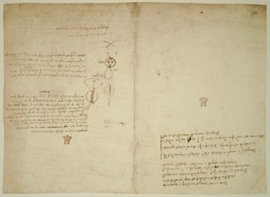 Codex Arundel. ff.171v-170r alkotó: Leonardo da Vinci