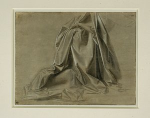 Daperie egy bábu figurához ... alkotó: Leonardo da Vinci