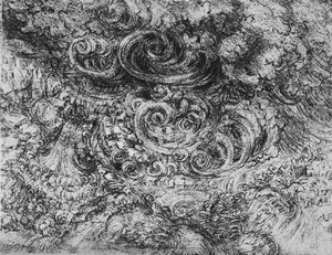 Árvíz, c1480, 1945 alkotó: Leonardo da Vinci