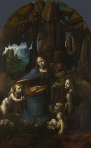 A Sziklák Madonnája (a milánói San Francesco oltárához). 1491 / 92-99 és 1506-08 körül alkotó: Leonardo da Vinci