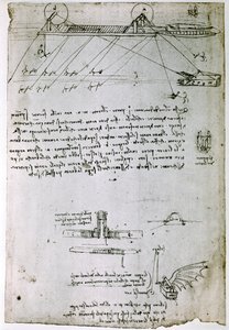 Kivonat egy Da Vinci-kéziratból, amely egy "tengeri kotrógép" elvét és felépítését írja le (kézirat). alkotó: Leonardo da Vinci