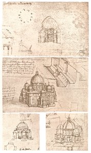 Négy rajz az egyházi építészetről, c1472-c1519 1883 alkotó: Leonardo da Vinci
