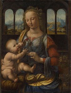Német: Madonna mit der Nelke Madonna a szegfűszegről alkotó: Leonardo da Vinci