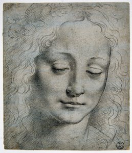 Giovanni Antonio Boltraffio (Beltraffio) (1467 - 1516) (Leonardo da Vinci legismertebb tanítványa): egy fiú levélkorona feje Verrocchio útjában, GDSU 425 E alkotó: Leonardo da Vinci