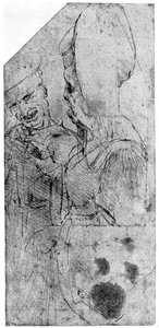 Groteszk pár, 15. század végén vagy 16. század elején, 1954. alkotó: Leonardo da Vinci