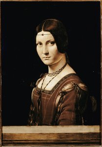 La Belle Ferronniere. (olaj, fa alkotó: Leonardo da Vinci