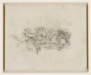 Leonardo da Vinci - RCIN 912339, Egy lovas menet, 1503-4 körül alkotó: Leonardo da Vinci