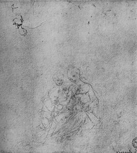 Madonna és gyermek a csecsemő Szent Jánossal és egy angyallal, c1475 1945 alkotó: Leonardo da Vinci