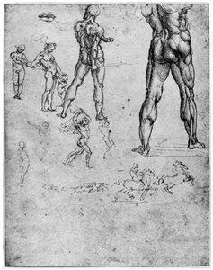 Akttanulmányok az Anghiari csatához, c1503-1505 1954 alkotó: Leonardo da Vinci