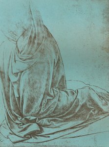 Előkészítő tanulmány a drapériákról az angyal számára a "sziklák szűzében", 1472-c1519 1883 alkotó: Leonardo da Vinci