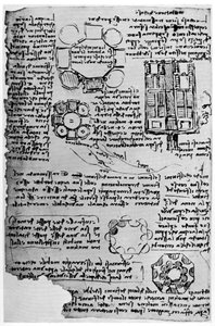 Vázlat a Romorantin kastélyhoz, 1517-1518 1954. alkotó: Leonardo da Vinci
