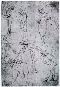 Tanulmányok A mágusok imádatához, 15. század, 1954 alkotó: Leonardo da Vinci