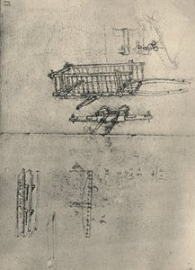 Tanulmányok egy szekérről stb., c1480 1945 alkotó: Leonardo da Vinci