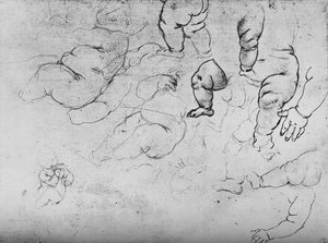 Tanulmányok egy gyermekről, c1490, 1945 alkotó: Leonardo da Vinci