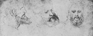Cesare Borgia vezetőjének tanulmányai három nézőpontból, c1480 1945 alkotó: Leonardo da Vinci
