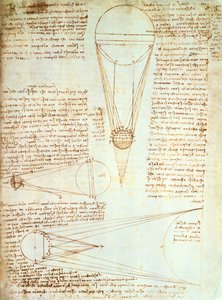 Tanulmányok a Hold megvilágításáról, fol. 1r a Codex Leicesterből, 1506-2008 körül alkotó: Leonardo da Vinci