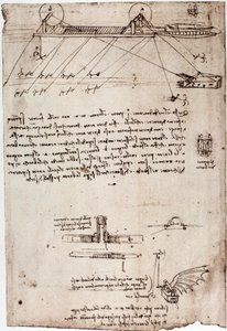 Leonard de Vinci (Leonardo da Vinci) (1452-1519) tanulmánya egy tengeri kotróra. Rajz tollal és tussal. alkotó: Leonardo da Vinci