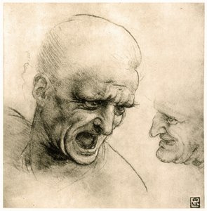 Tanulmány a harcos fejére alkotó: Leonardo da Vinci