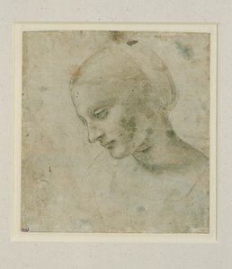 Női fej majdnem profilban ... alkotó: Leonardo da Vinci