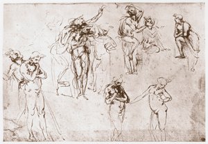 A királyok imádása, 1481 alkotó: Leonardo da Vinci