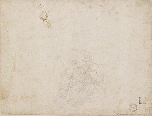 A Szűz és a Gyermek imádott, 1472-1519 alkotó: Leonardo da Vinci