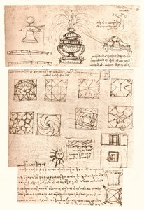 Három építészeti rajz, c1472-c1519 1883 alkotó: Leonardo da Vinci