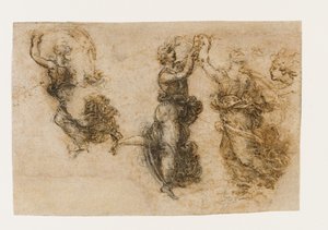 Három táncoló női alak, 1517-1518. alkotó: Leonardo da Vinci