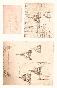 Három rajz a milánói dómról, c1472-c1519 1883 alkotó: Leonardo da Vinci