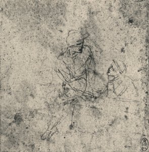 Két figura a beszélgetésben, c1480 1945 alkotó: Leonardo da Vinci