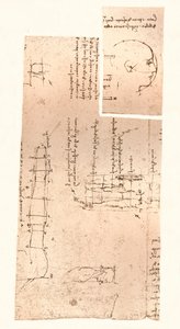 Két rajz, amely az emberi alak arányainak elméletét illusztrálja, c1472-c1519 1883 alkotó: Leonardo da Vinci