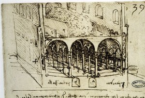 Várostervezés: Leonardo da Vinci (Leonardo da Vinci) építészeti terve (39) - Az Institut de France könyvtára alkotó: Leonardo da Vinci