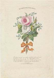 Rózsa sziluett portrékkal I. Vilmos Frederik holland királyról, Porosz Vilmosról, gyermekeikről, szüleiről és nővéréről