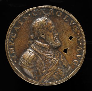 V. Károly, 1500-1558, spanyol király 1516-1556, Szent-római császár 1519 [előlap], 1547 vagy utána.