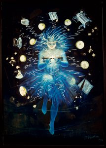 Egy elektromos készülék plakáttervezete alkotó: Leonetto Cappiello