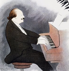 Jules Massenet a zongoránál alkotó: Leonetto Cappiello