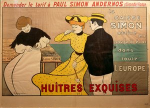 Osztriga akciót hirdető plakát, Leonetto Cappiello alkotó: Leonetto Cappiello