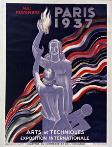 Az 1937-es párizsi nemzetközi kiállítás plakátja, 1937.