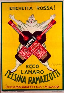 plakát az Amaro (Amer) felsina Ramazzotti italhoz alkotó: Leonetto Cappiello