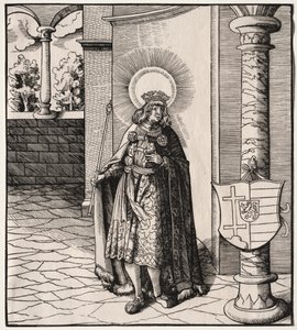 A Habsburg-házzal kapcsolatos szentek: Általános beszámoló az ősökről... alkotó: Leonhard Beck