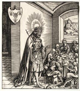 A Habsburg-házhoz kötődő szentek: I. Maximilianus császár felmenőinek általános beszámolója alkotó: Leonhard Beck