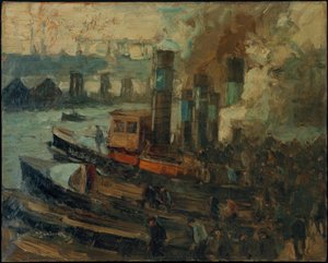 A Schauerleute indulása (Hamburg) alkotó: Leonhard Sandrock